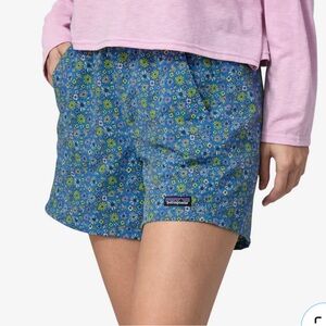 Patagonia Floral Blue 5” Inseam Baggies Shorts